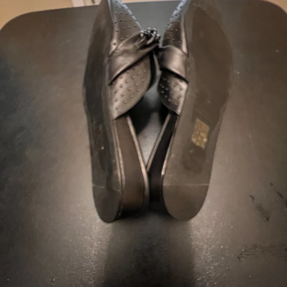 Kurt Geiger London black Chelsea studded leather flat mules - Picture 10 of 12